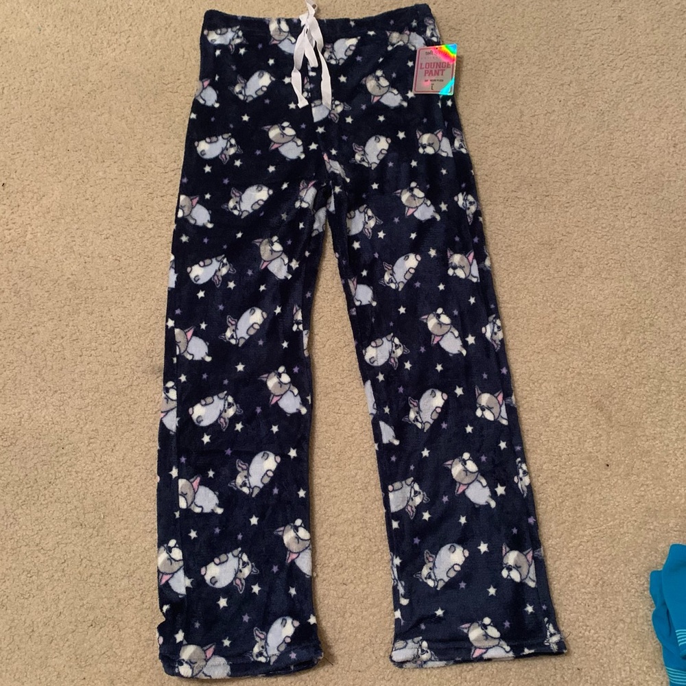 PJ pants with French Bulldog puppies pattern